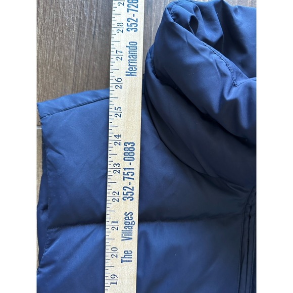 Talbots Puffer Vest Women Plus 2X Navy Blue Down Insulated Quilted Full Zip Vest - Picture 5 of 6